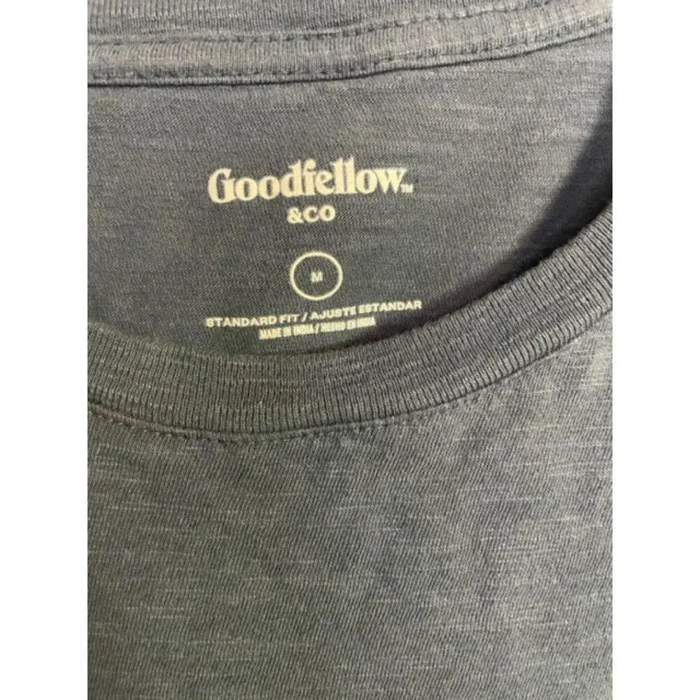 Goodfellow Short Sleeve Tee Charcoal/Navy w/Pocket Men's Size M - Picture 5 of 5